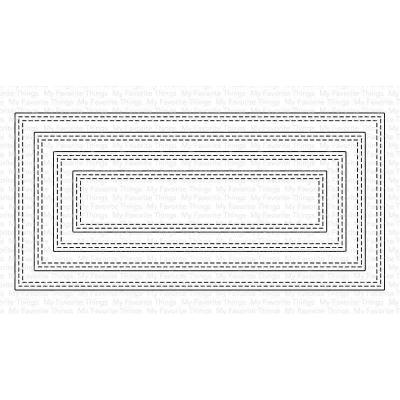 My Favorite Things Die-Namics - Mini Slimline Double Stitched Rectangle STAX